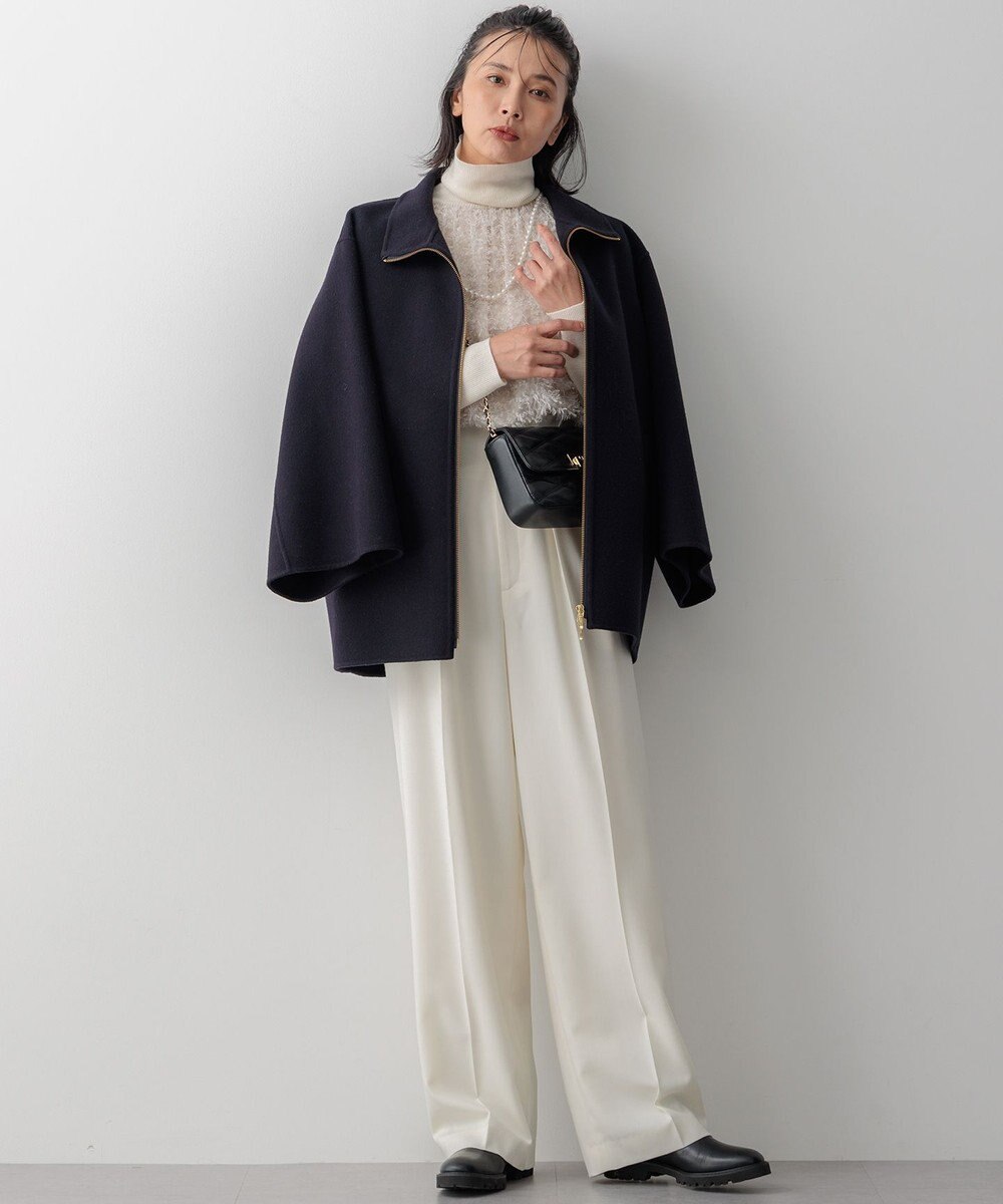 23区 【Oggi1月号/CLASSY.11月号掲載】ウーステッドウール リブタートルネック ニット 