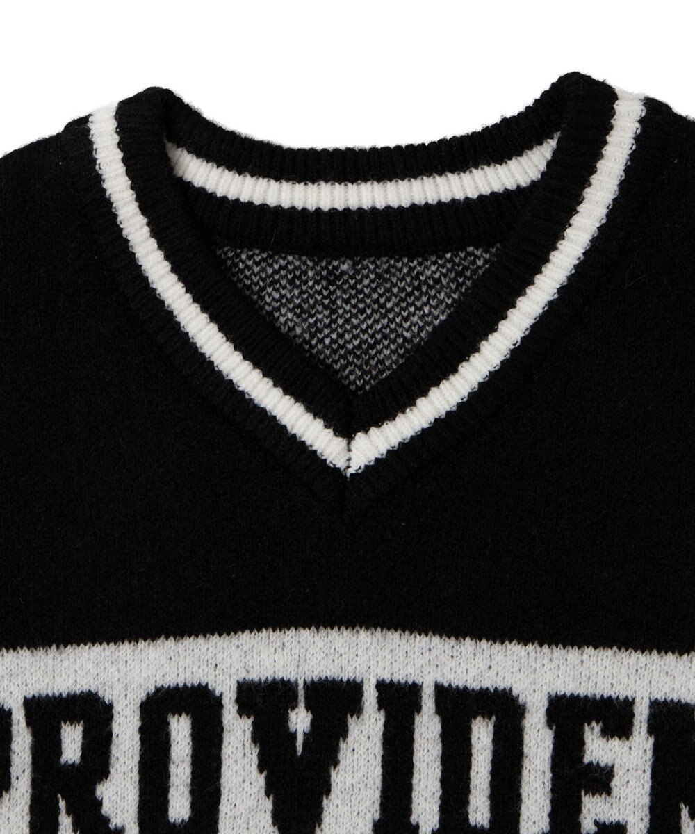 WEGO ナンバリングラインフラッフィーニット 