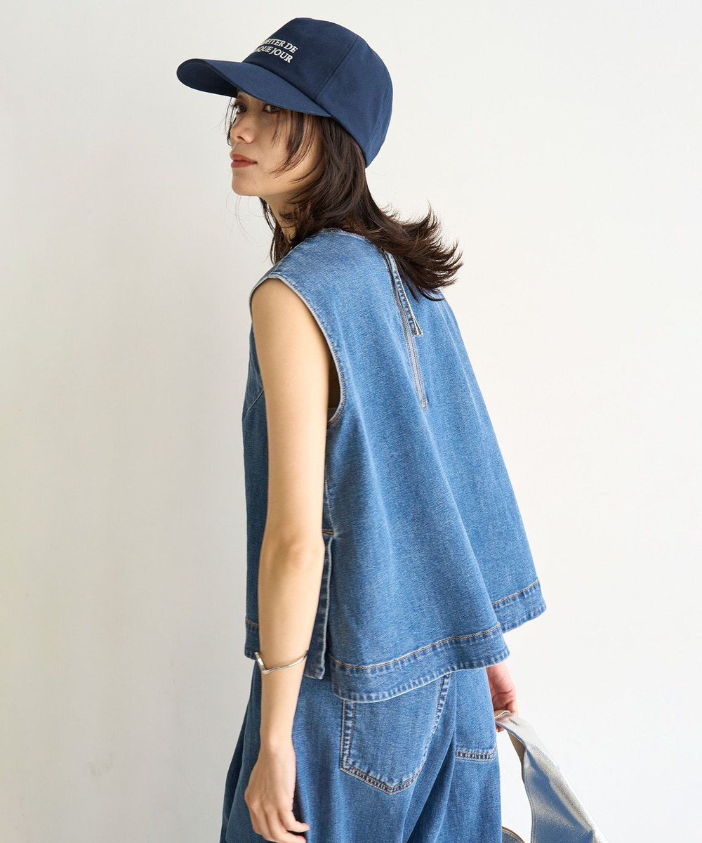 UNFILO L UNFILO DENIM LIGHT ノースリーブブラウス 