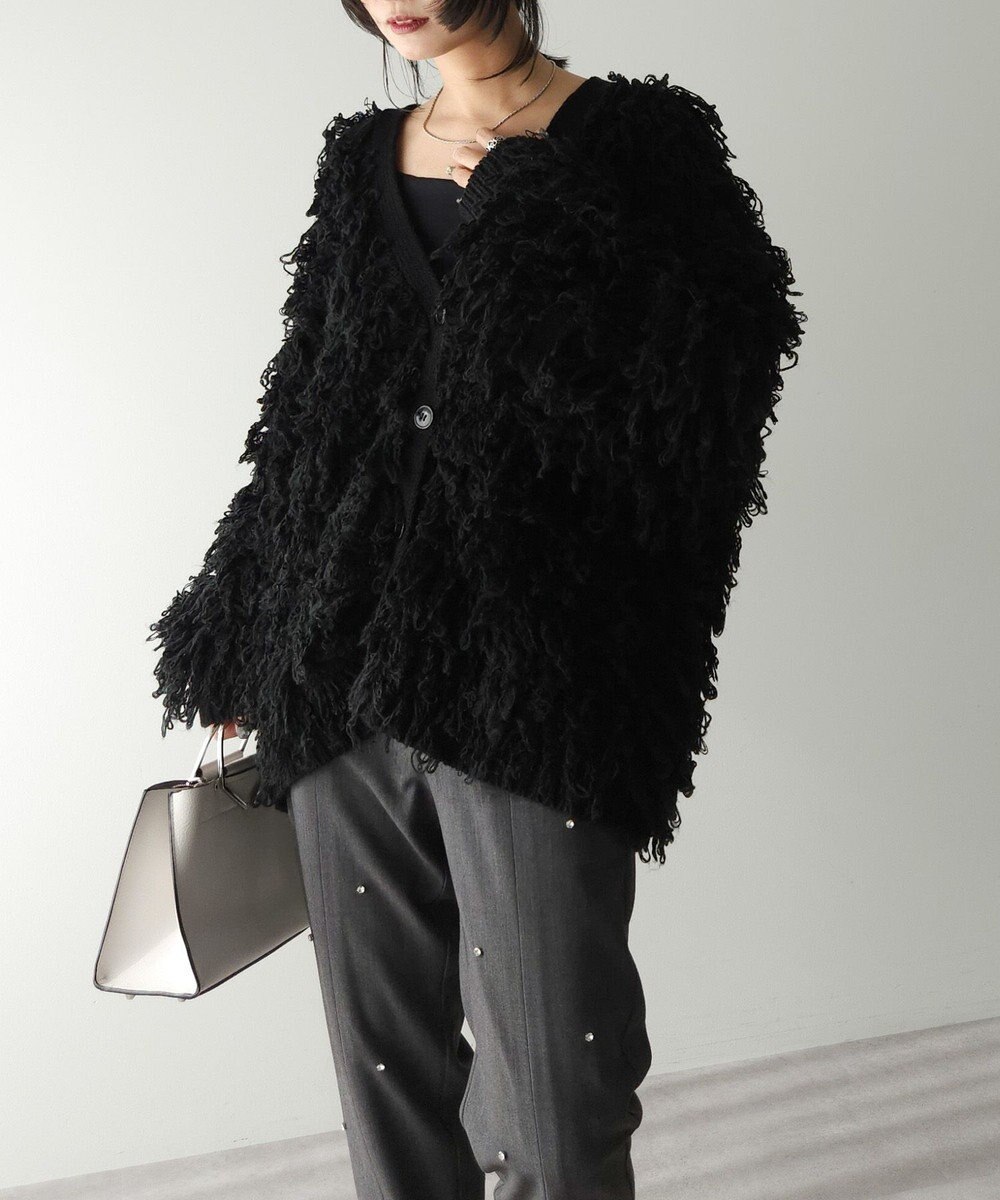 Green Parks フリンジニットカーディガン 