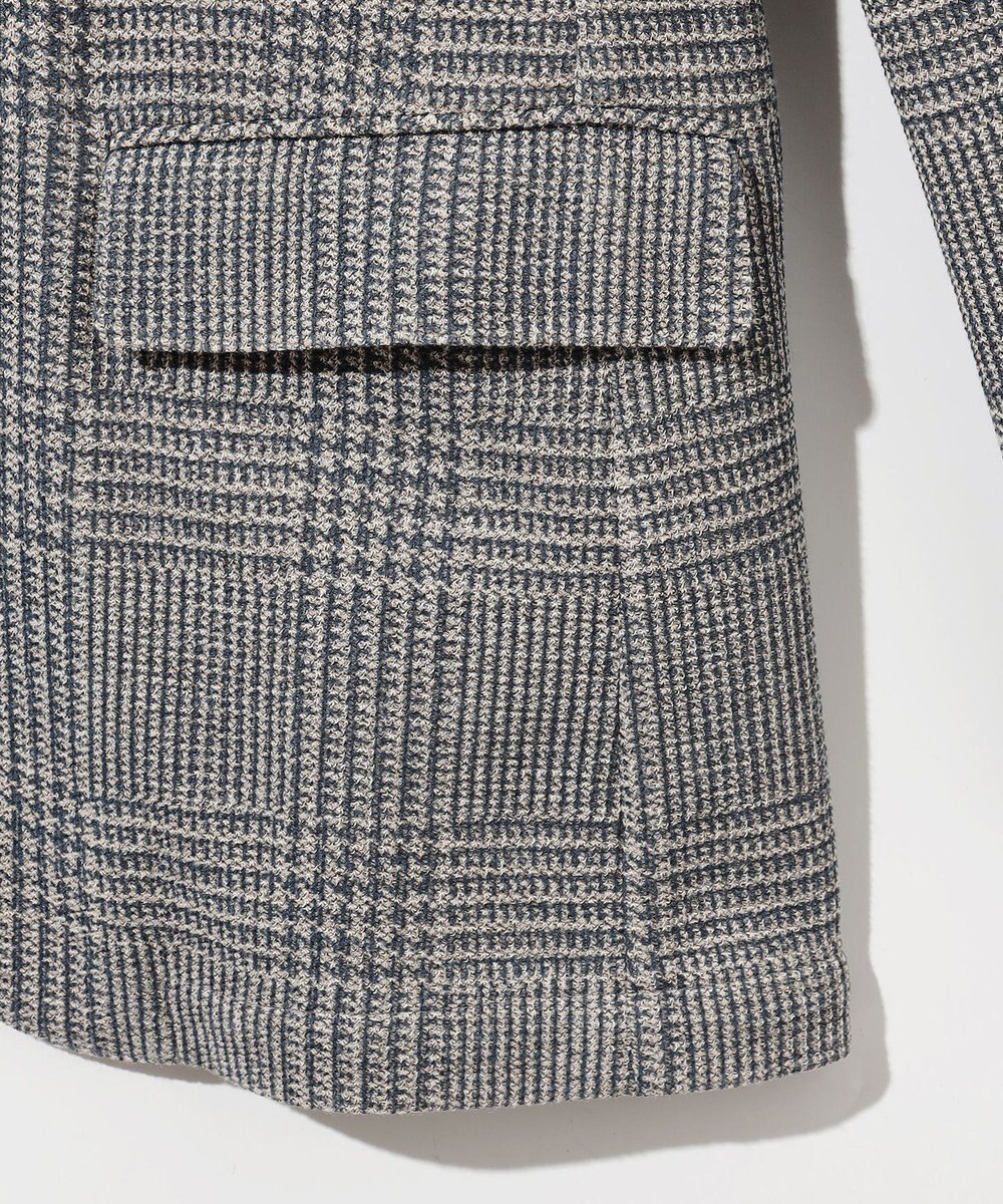 JOSEPH ABBOUD 【イタリア素材/軽量/ストレッチ】サマーツィードジャージー千鳥プリント ジャケット 