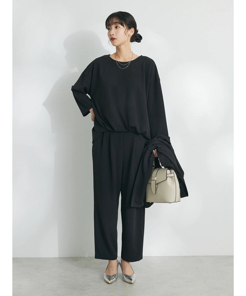 CRAFT STANDARD BOUTIQUE ８分丈ウエストタックオールインワン 