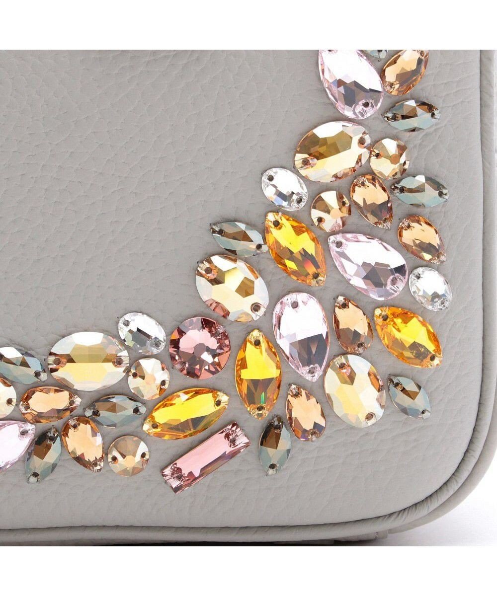 A.D.M.J. スワロフスキー・クリスタル　牛革　ボストンバッグ　23cm 