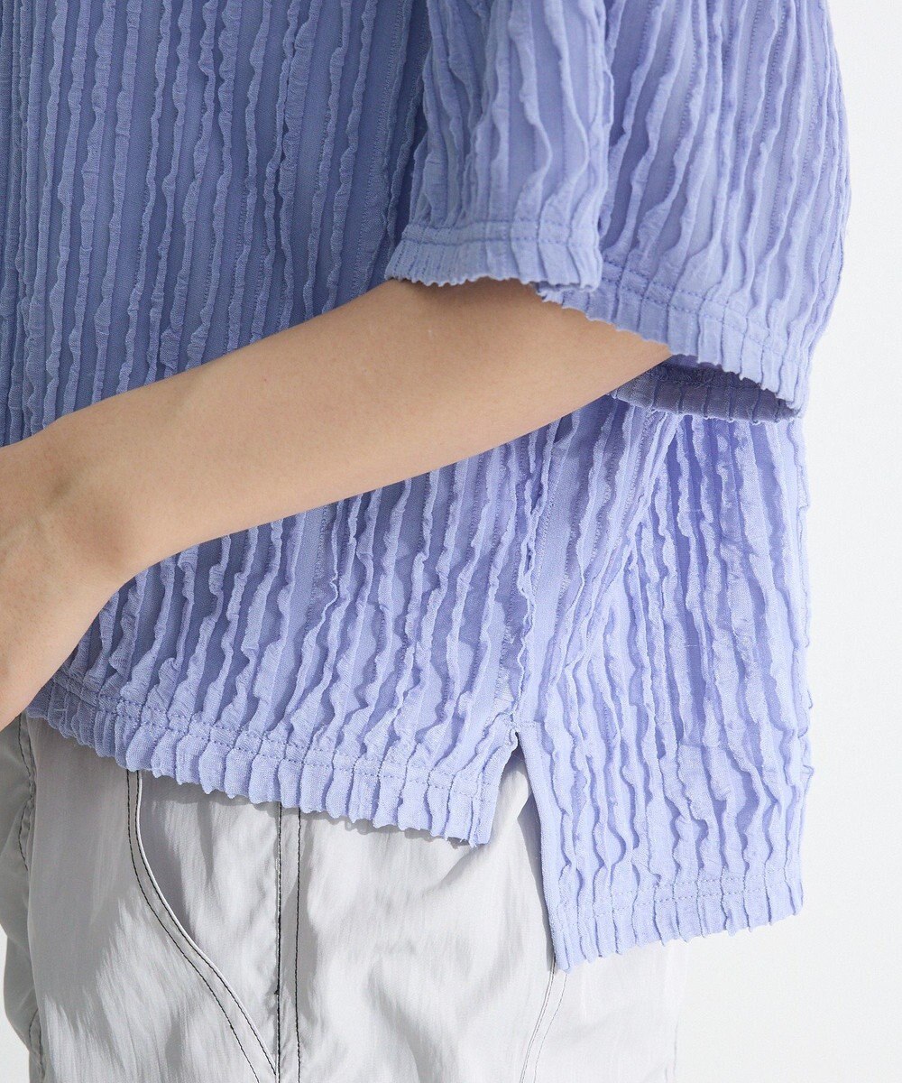 Green Parks ５分袖フリルカットプルオーバー 