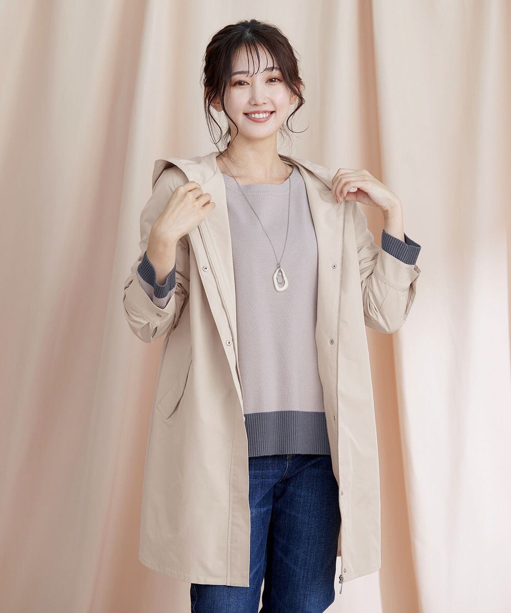 Tiaclasse 【洗える】 配色スリットニットトップス 