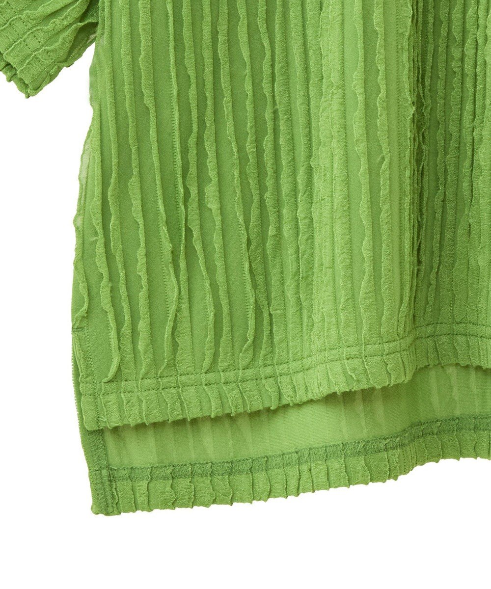 Green Parks ５分袖フリルカットプルオーバー 