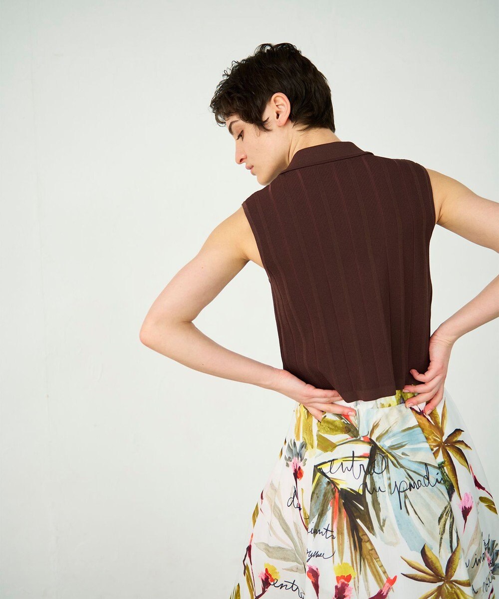 GRACE CONTINENTAL ダブルフロントニットジレ 