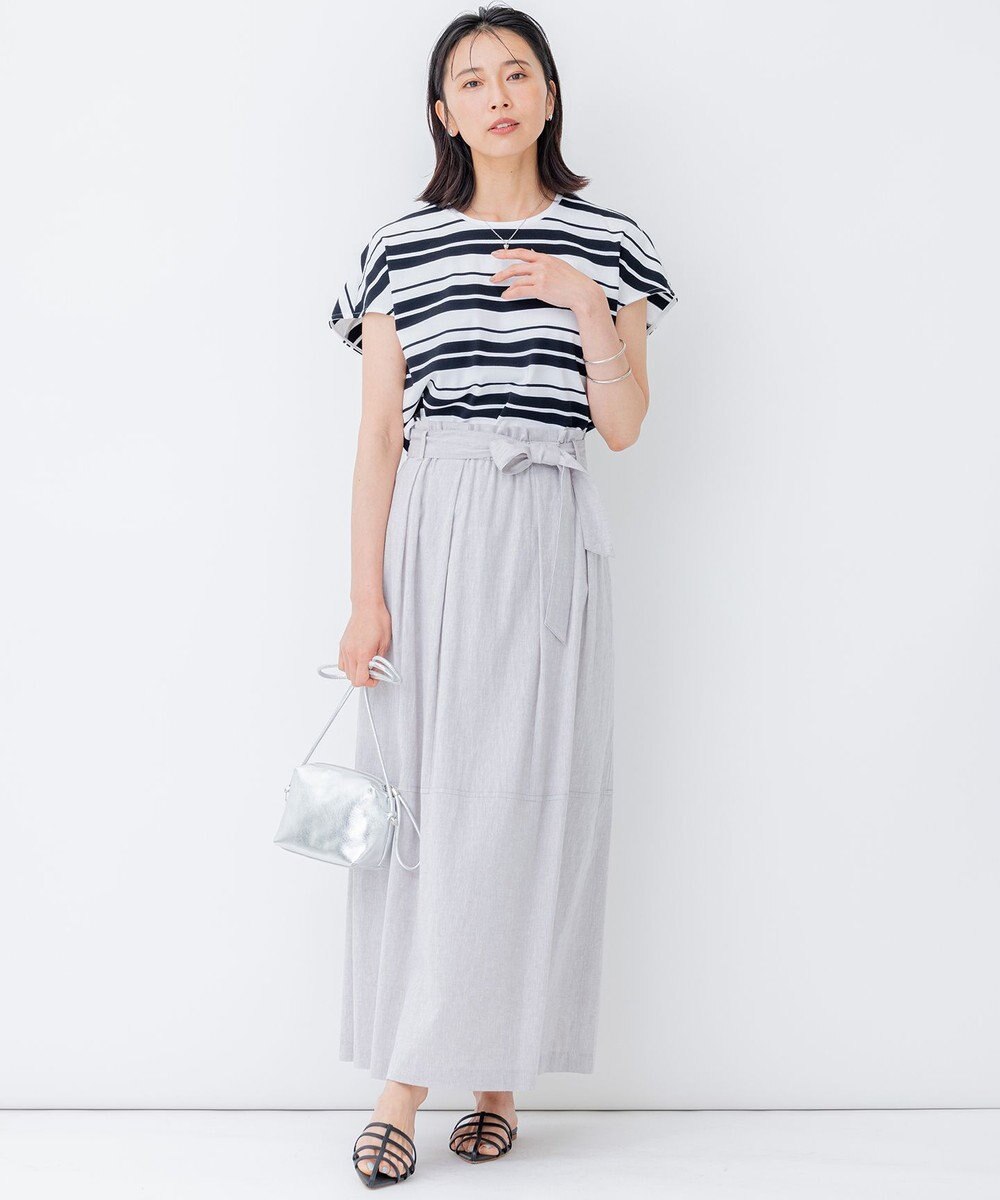 23区 L 【SLOW/洗える】リネンコットン スカート 