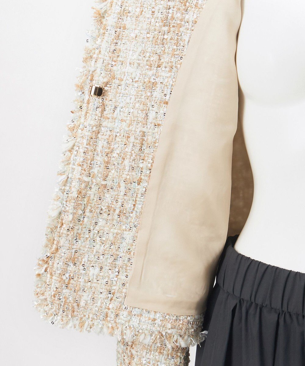 23区 【GOLD LABEL】スパングルMIXツイード ショートジャケット 