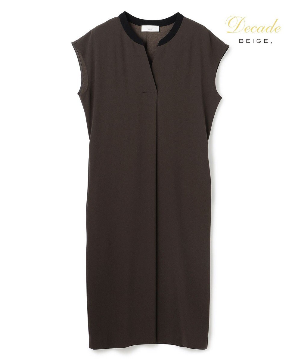 BEIGE， 【セットアップ対応】CINDY / 配色ネック フレンチドレス 