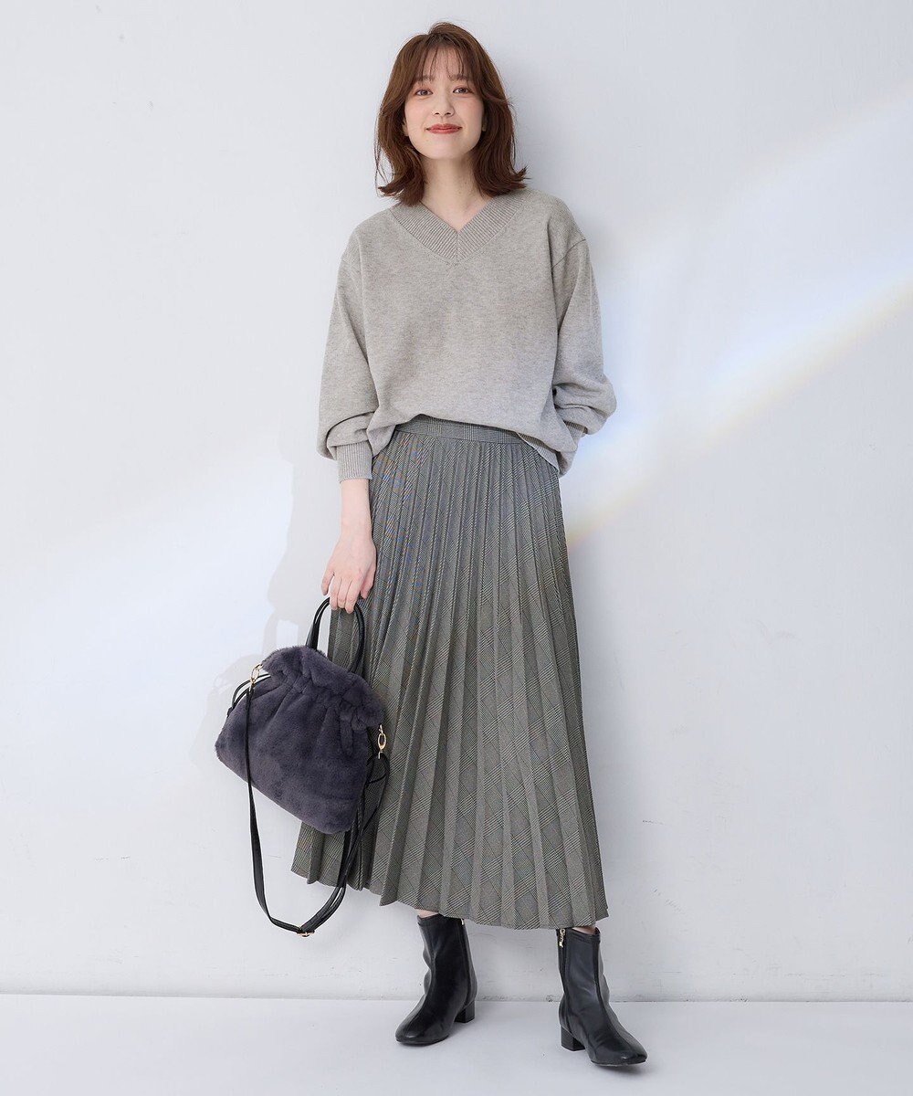 ANY 【10色展開/ウエストゴム】ウーリッシュフラノ プリーツスカート 