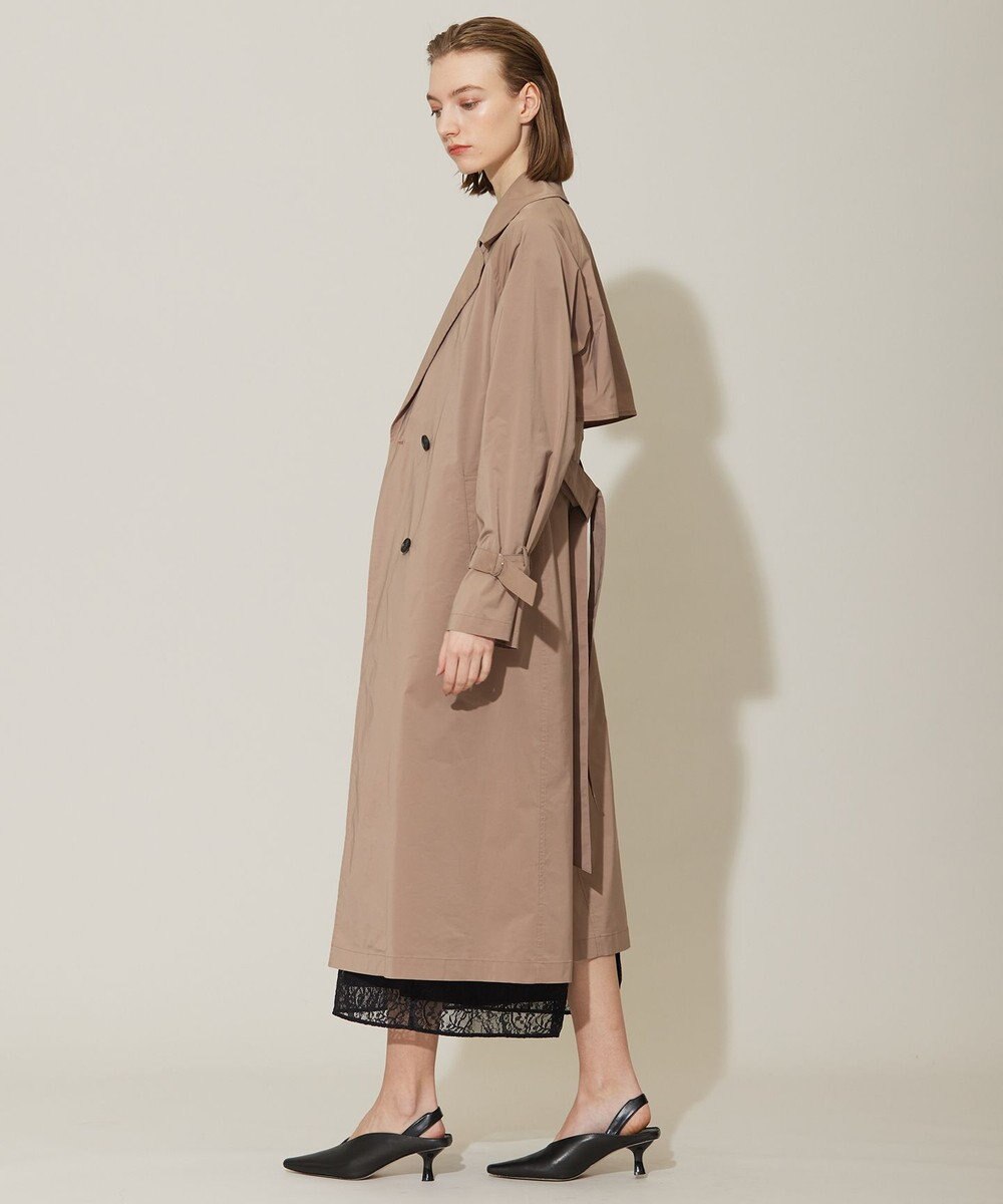 ICB 【撥水加工】 メモリーストレッチタフタ トレンチコート 