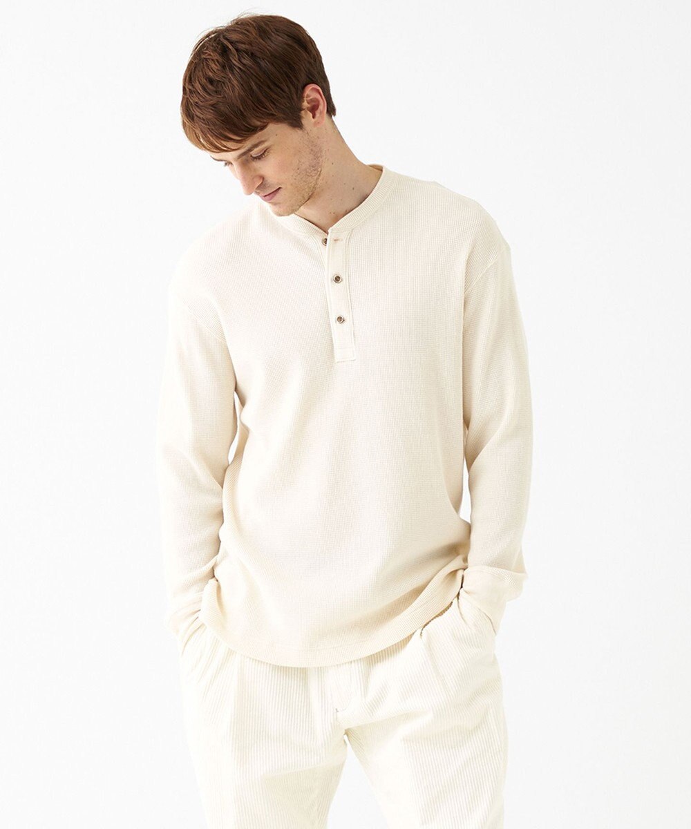 JOSEPH ABBOUD MOUNTAIN 【SPACE／UNISEX】OGコットンワッフル カットソー 