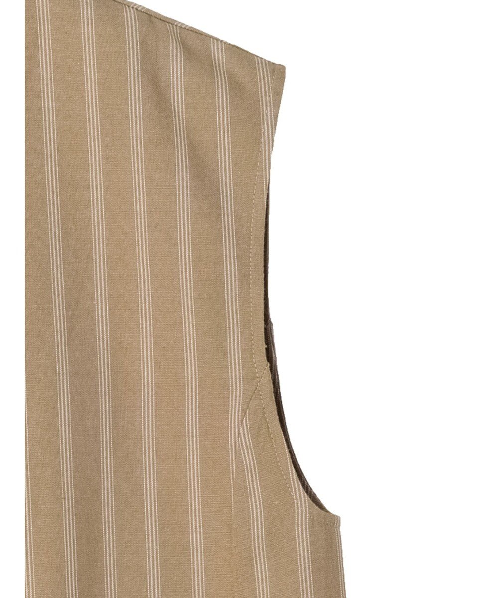 Green Parks 綿麻混シングルミディ丈ベスト 