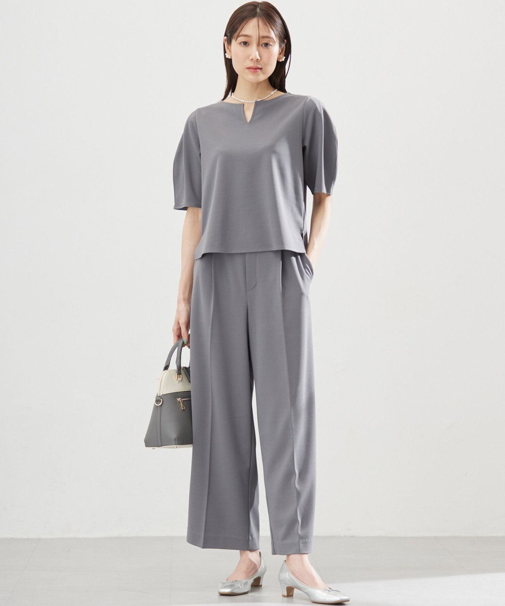 組曲 【WEB限定】ジョーゼットジャージーワイド パンツ 
