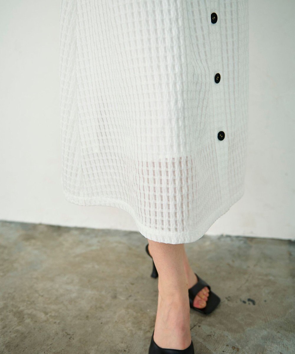 GRACE CONTINENTAL シアーチェックシャツワンピース 