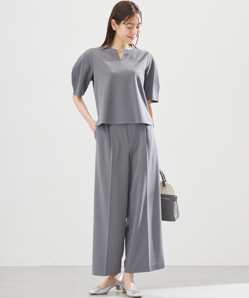 組曲 【WEB限定】ジョーゼットジャージーワイド パンツ 