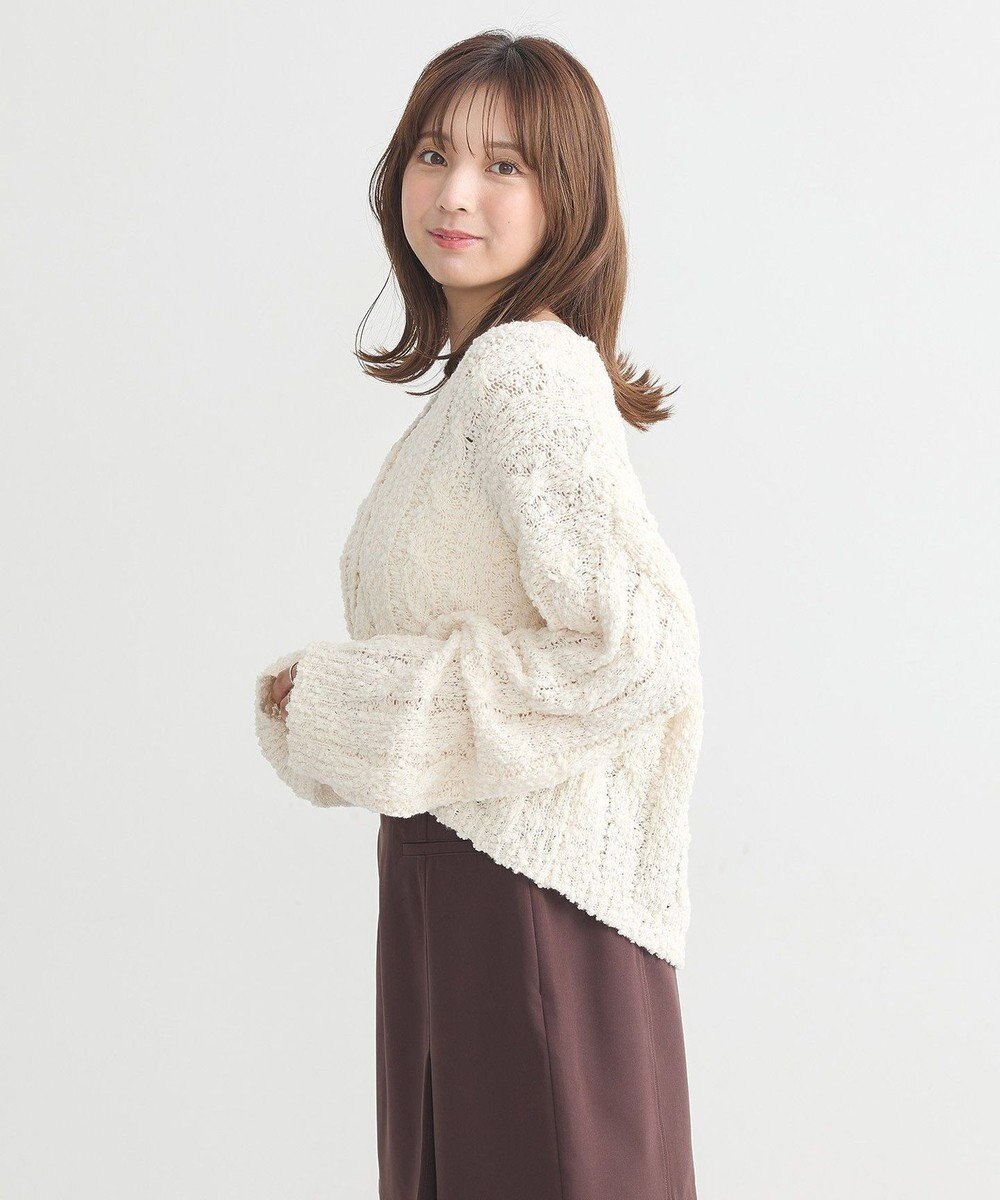 earth music&ecology ポコポコケーブルカーディガン 