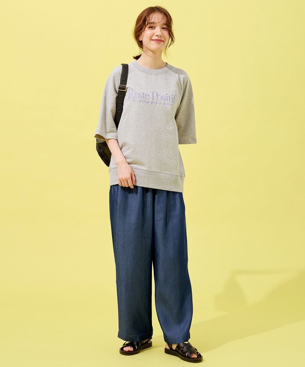 ANY L 【洗濯機可】刺繍ロゴミニ裏毛スウェット 