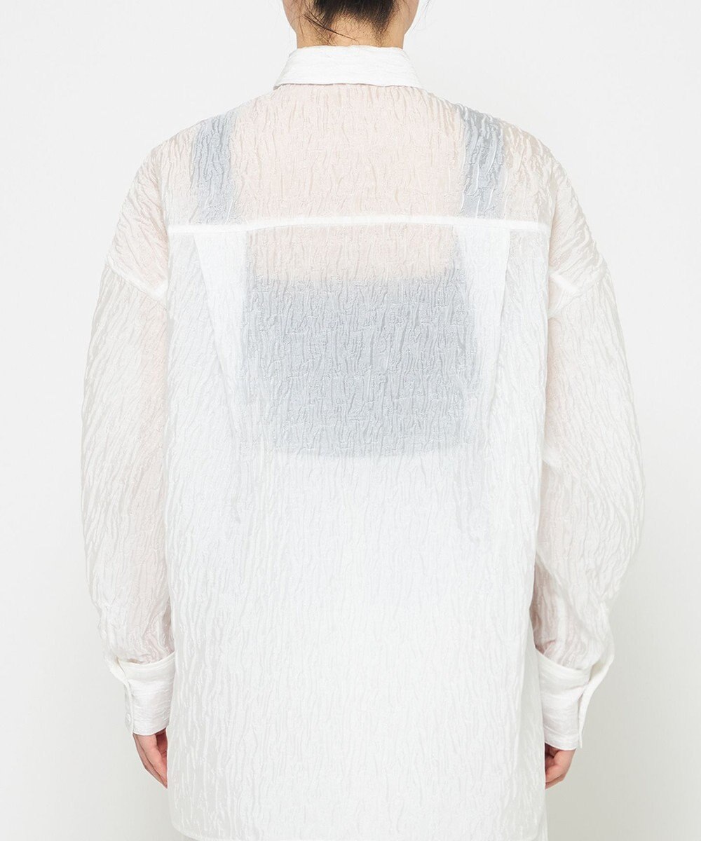 uncrave 【佐藤晴美さん着用】シアー ジャガード シャツ 