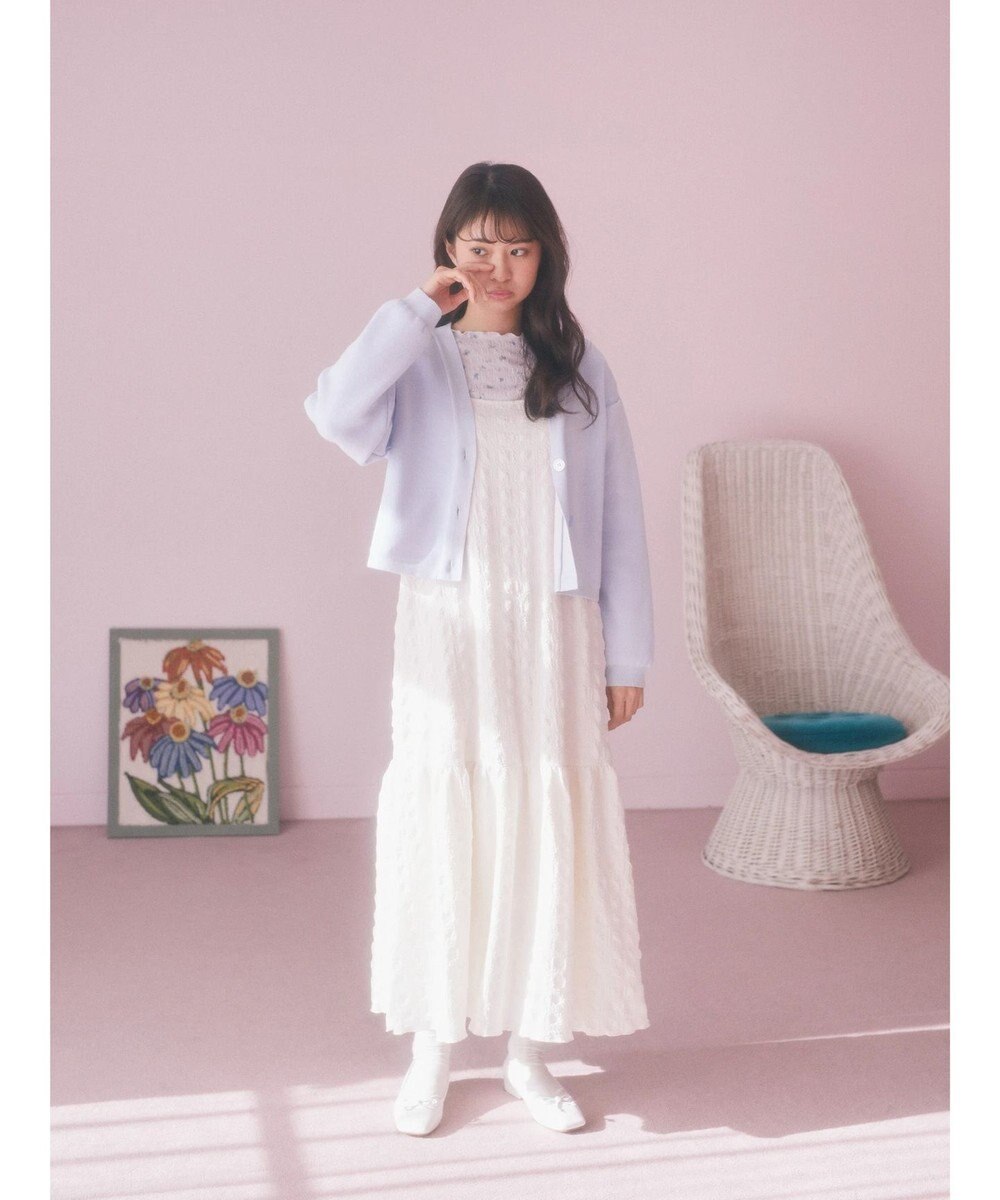 earth music&ecology バイカラースポンディッシュカーディガン 