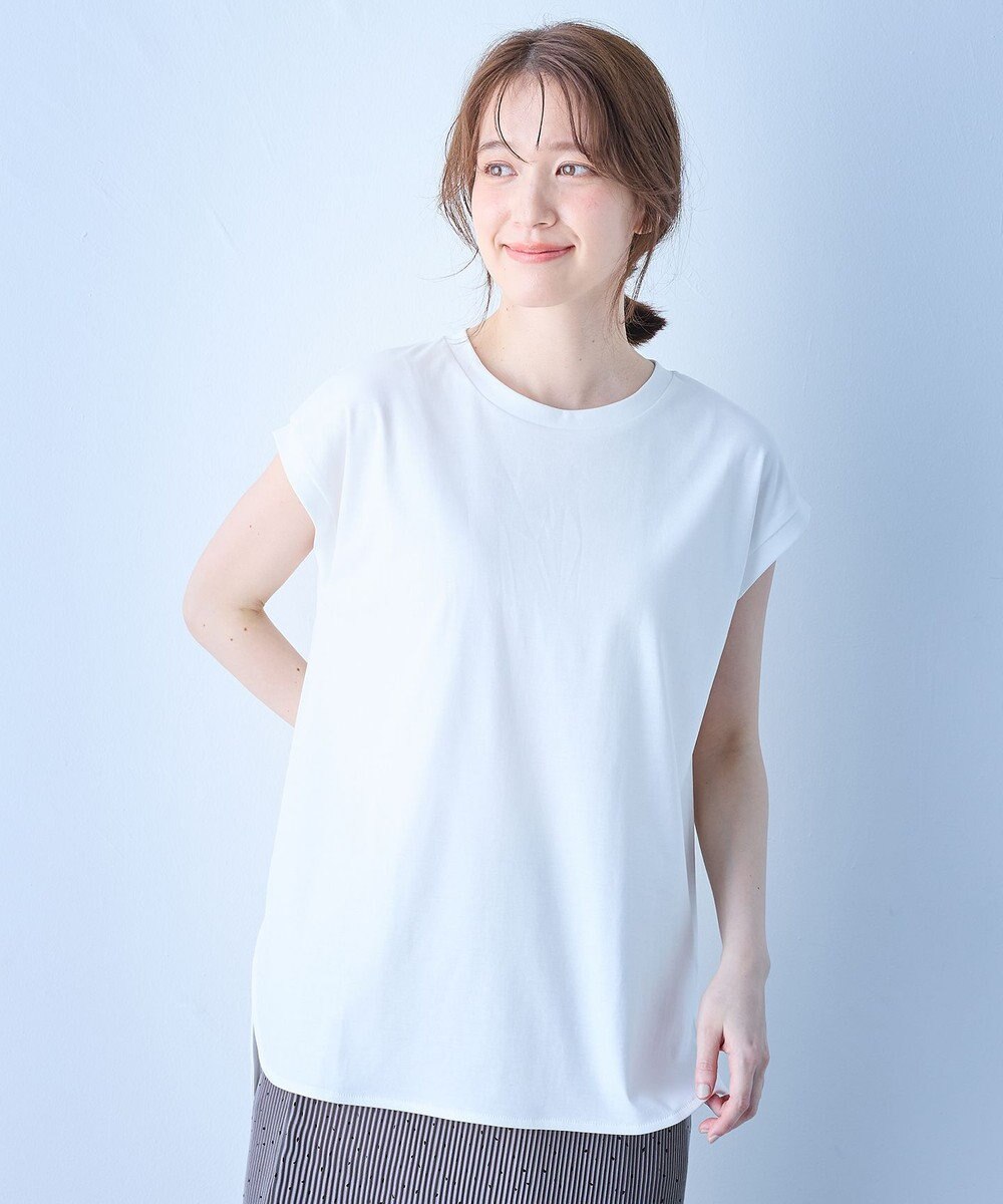 ANY 【汗ジミ防止加工】シルケットスムースノースリーブプルオーバー 