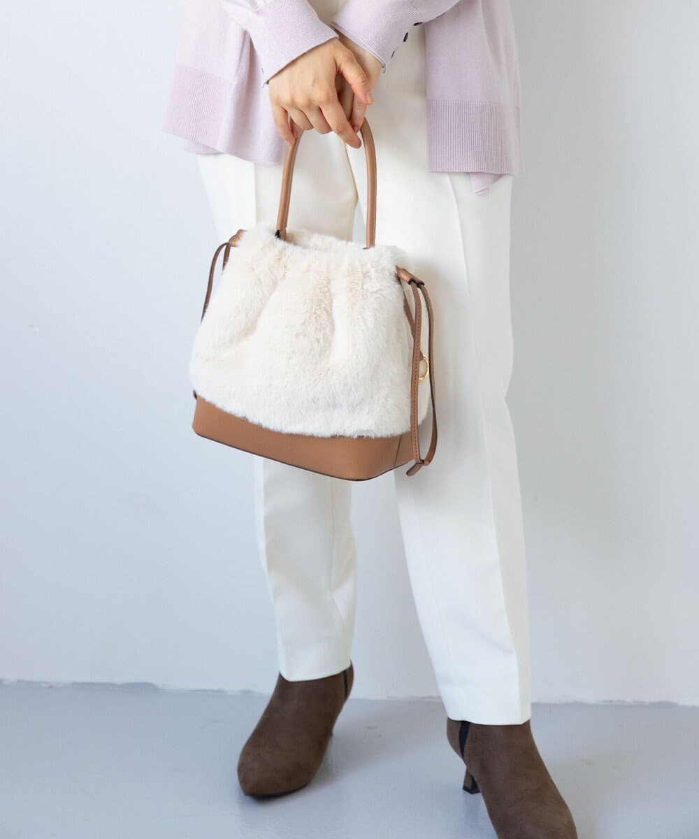 組曲 ファーバケットコンビ バッグ 