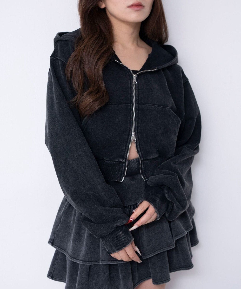 WEGO ショートZIPパーカー 