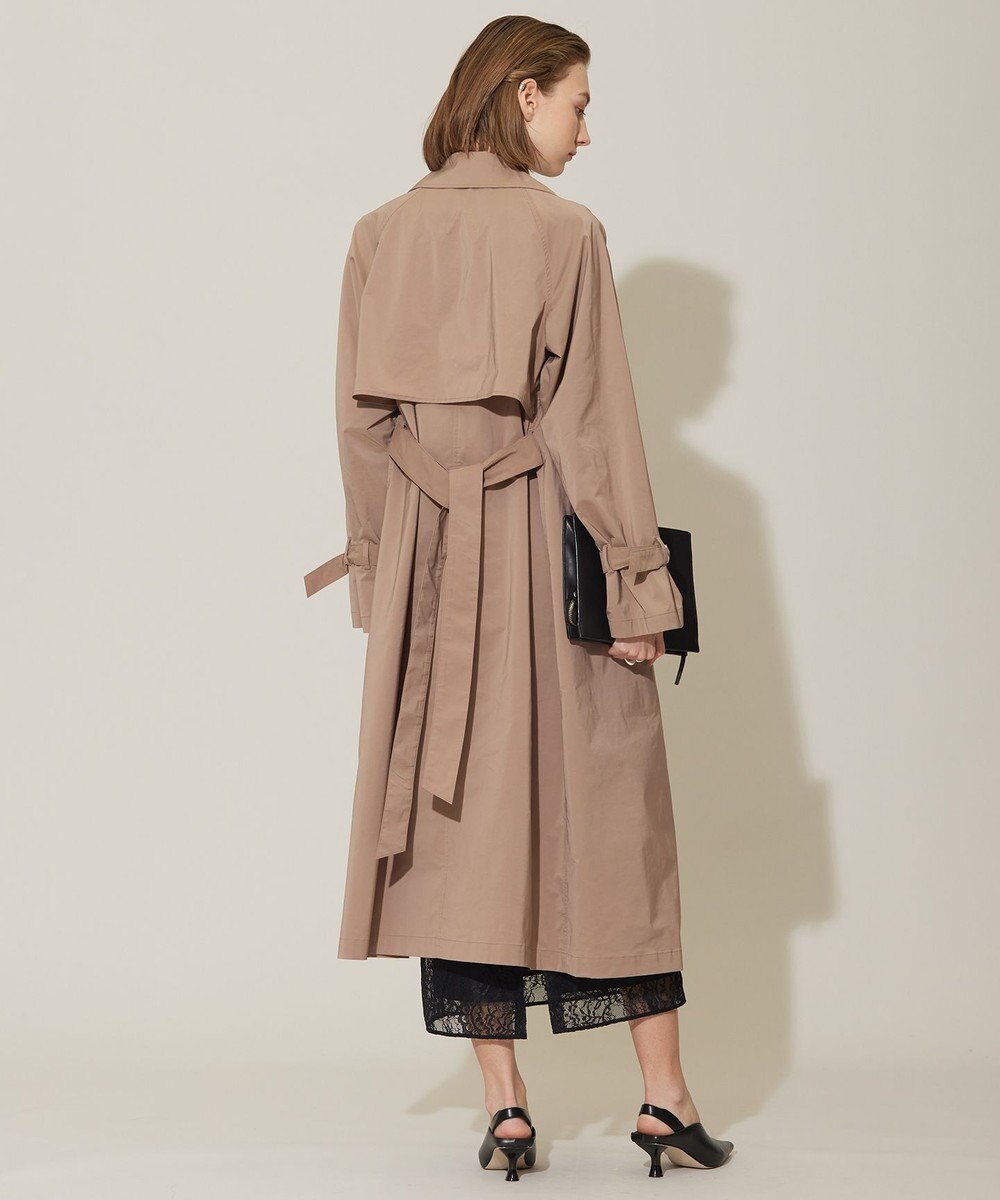 ICB 【撥水加工】 メモリーストレッチタフタ トレンチコート 