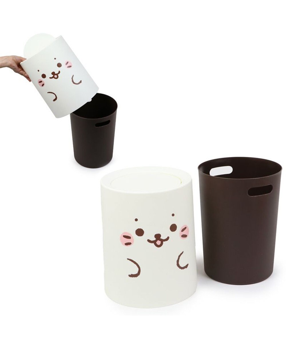 Mother garden しろたん お友達  顔ぼん  ダストボックス ３個セット《しろたんL / らっこいぬＭ / らむねS 》 