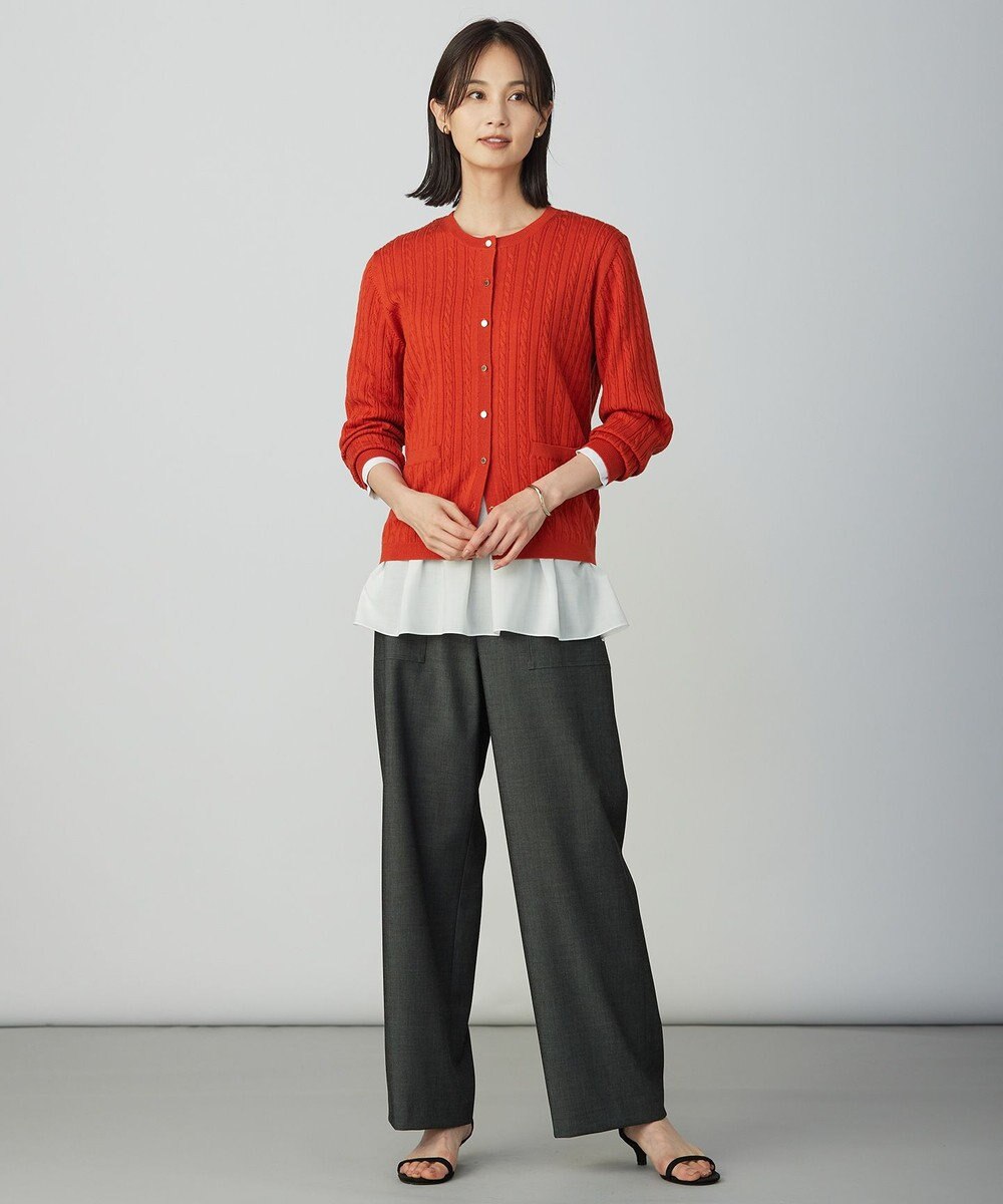 J.PRESS LADIES L 【WEB限定カラーあり】レイヤードジャージー フレア カットソー 