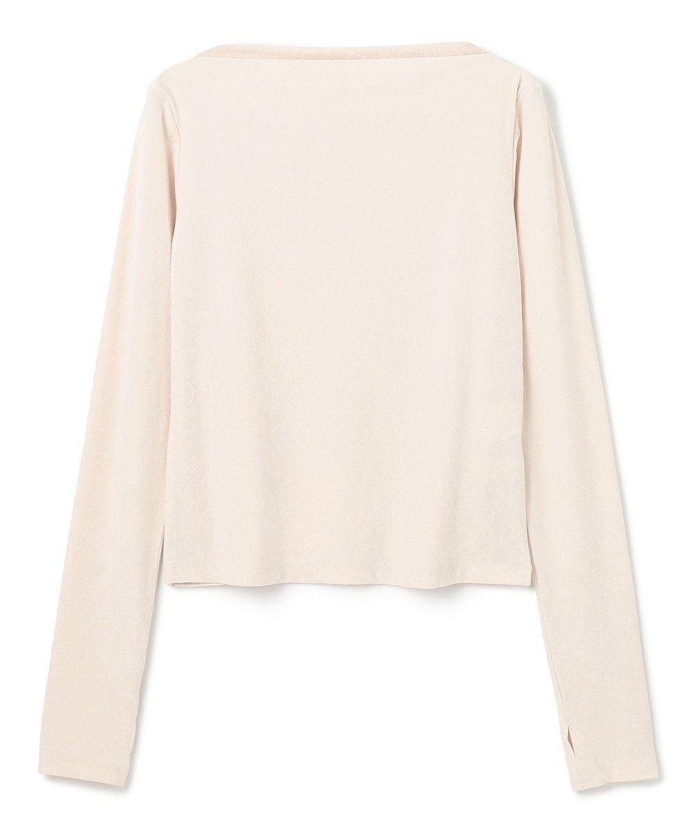 BEIGE， 【洗える・BAILA掲載】BUTLER / ストレッチベロアボートネックカットソー 