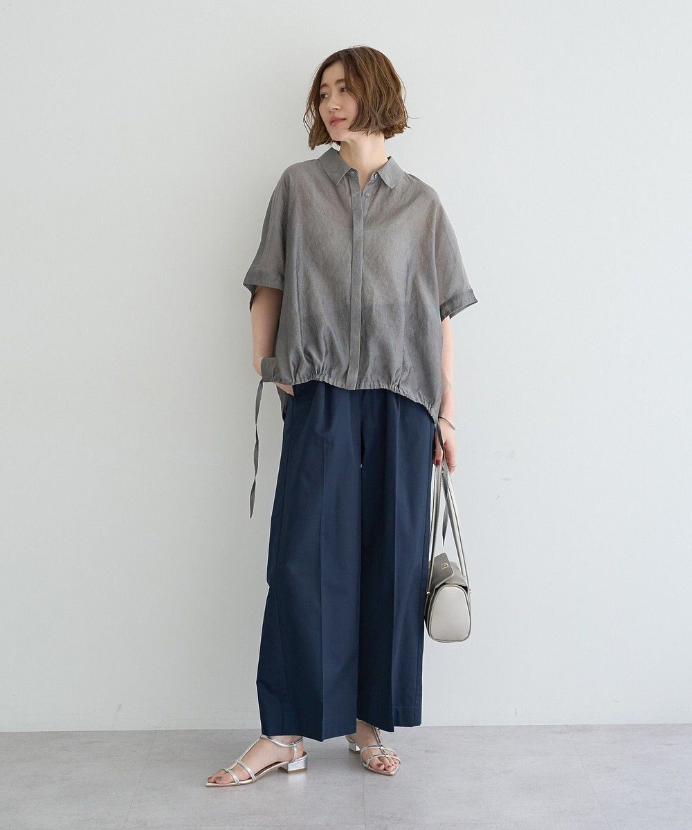 YECCA VECCA サイドスリットドロストシャツ 