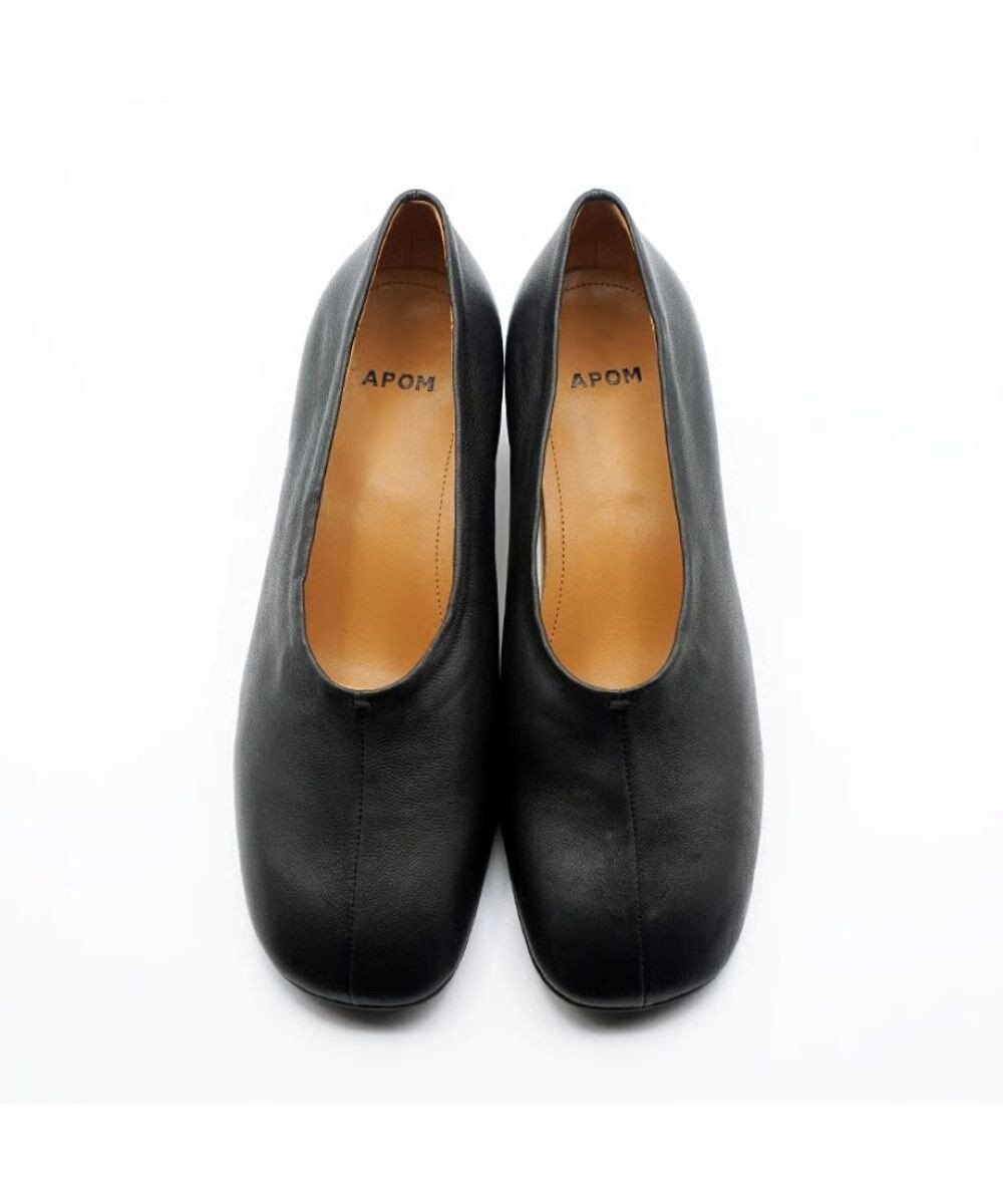 APOM オブリークトゥローヒールパンプス40 