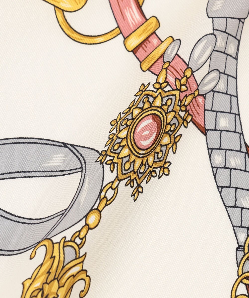 組曲 アクセサリーモチーフシルクスカーフ 