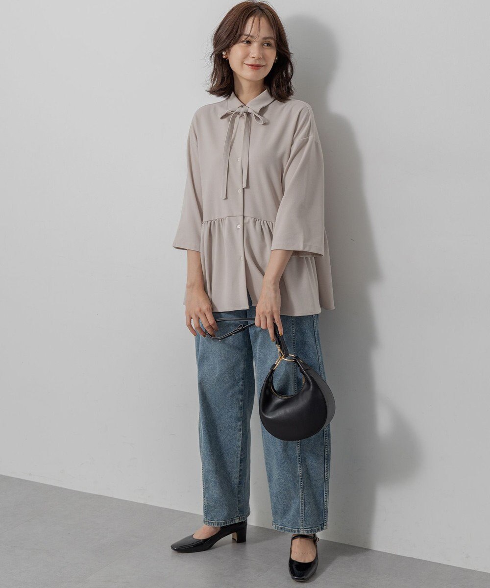 組曲 S ジョーゼットジャージーボウタイチュニック ブラウス 