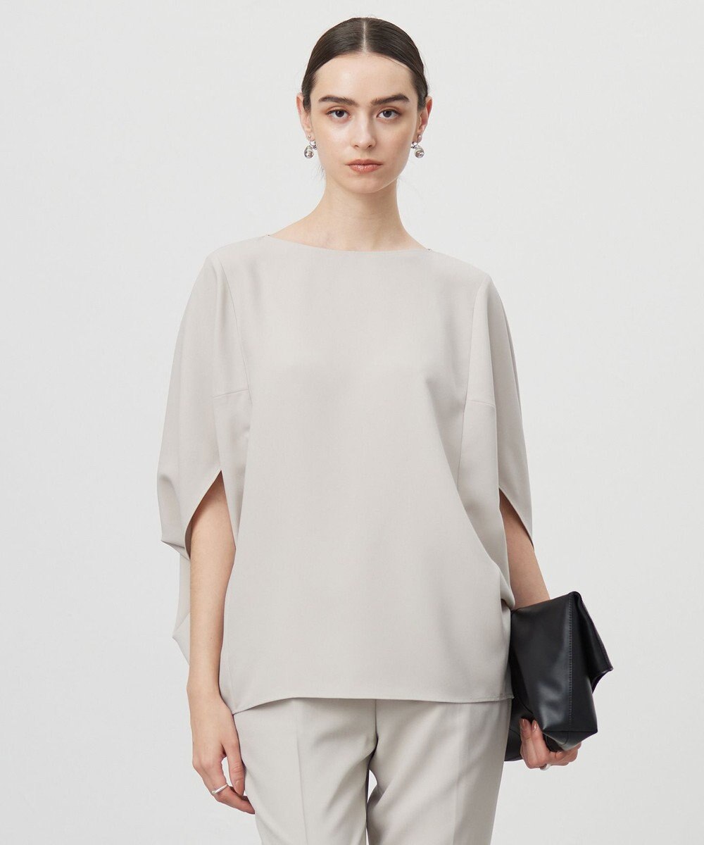 ICB 【新色追加・WEB限定カラーあり・UVケア・接触冷感・速乾・防シワ・洗える】FluidBackSatin ドルマンスリーブブラウス 