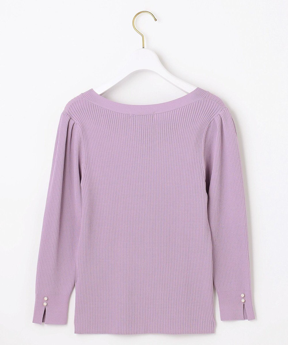 ANY SIS 【洗える】ネックポイントリブ ニット 