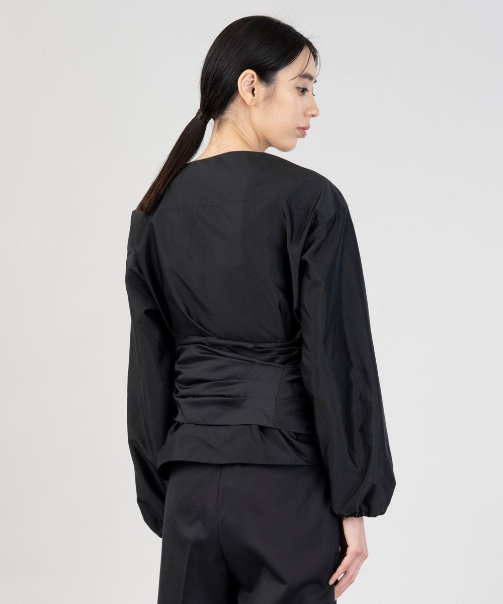 23区 【エステータ】シルク混タフタ カシュクールブラウス 