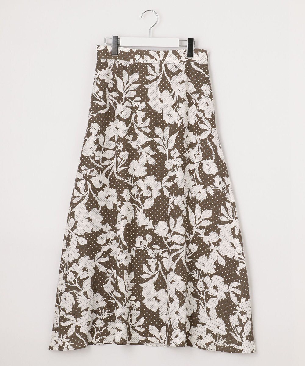 自由区 【XSサイズ~/洗える】モノトーンドットフレア スカート 