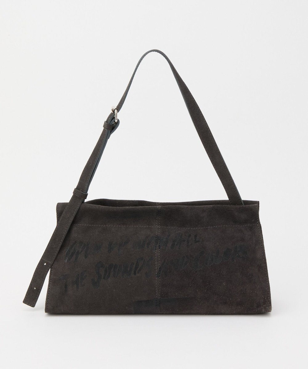 russet ステンシルデザインスエード横長ショルダーバッグ(CE-1640) 