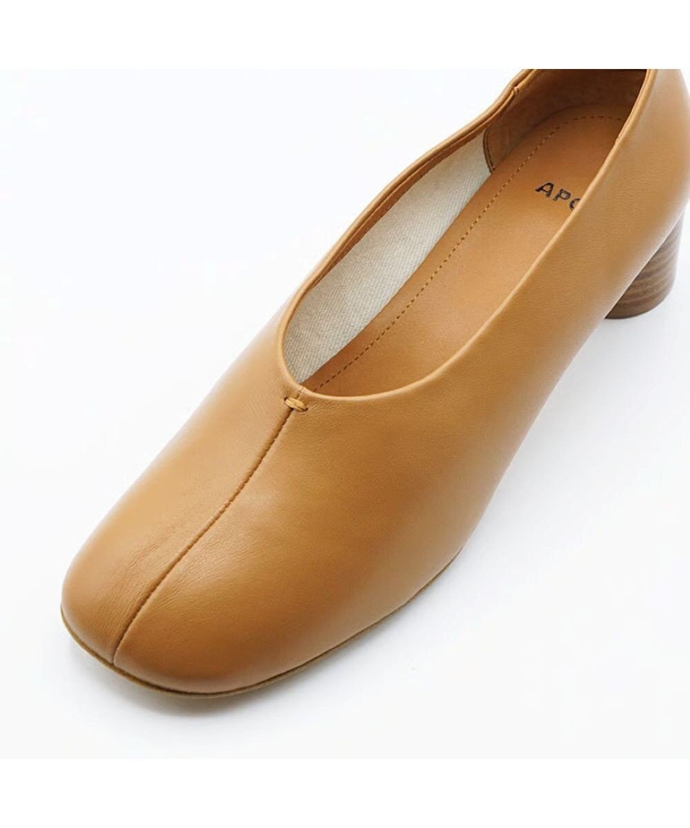 APOM オブリークトゥローヒールパンプス40 