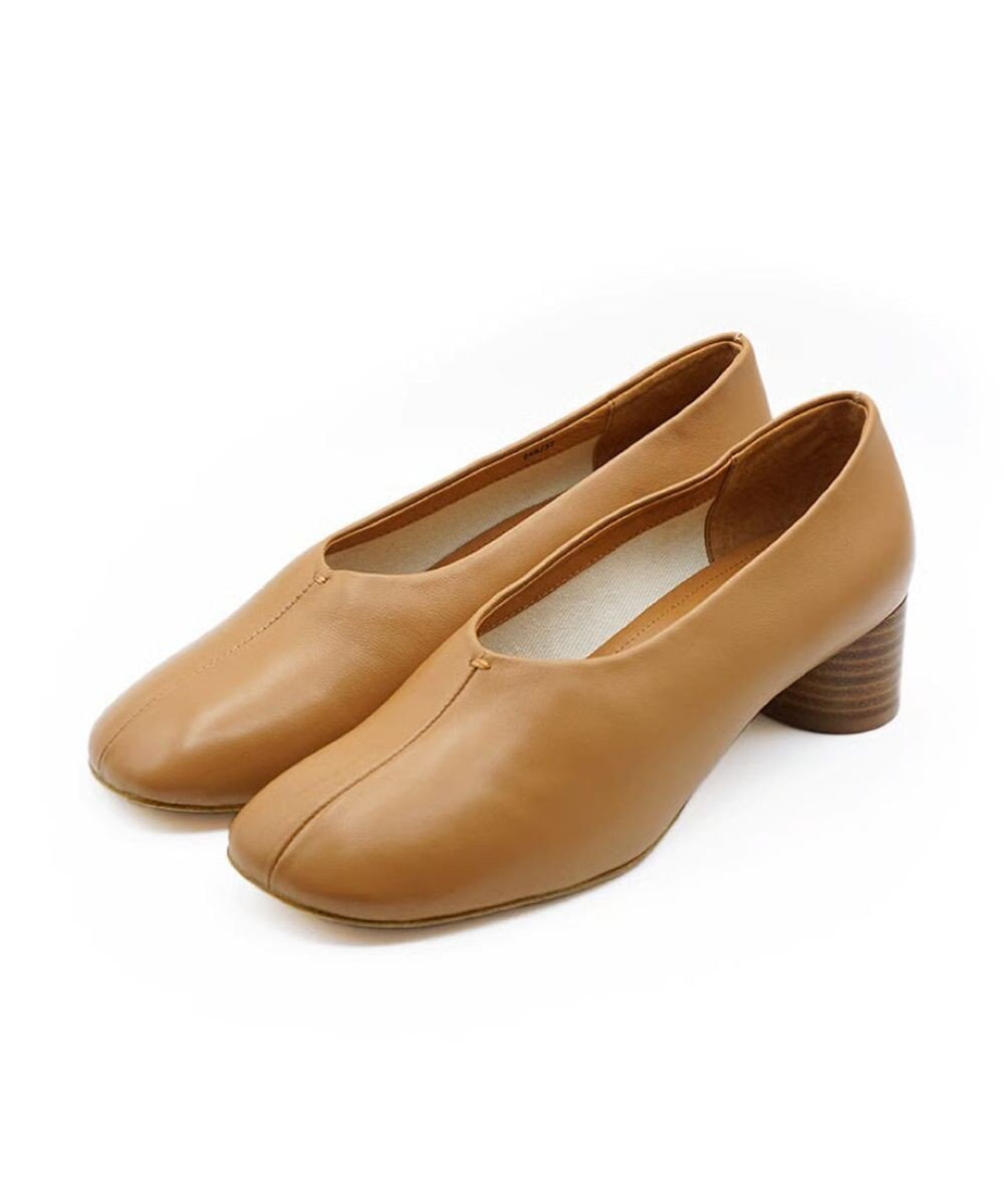 APOM オブリークトゥローヒールパンプス40 