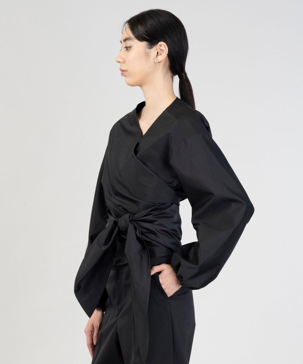 23区 【エステータ】シルク混タフタ カシュクールブラウス 