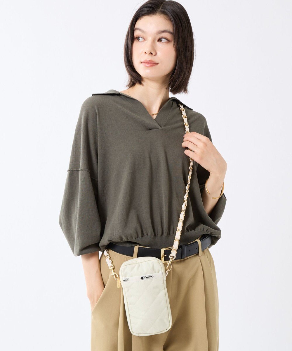 LeSportsac CHAIN MINI PHONE CRSBDY/サンドバーチェーンキルト 