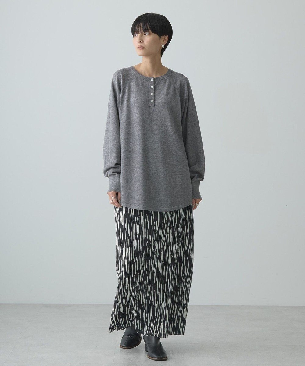 AMERICAN HOLIC ２ＷＡＹバイパチヘンリーネックニットプルオーバー 