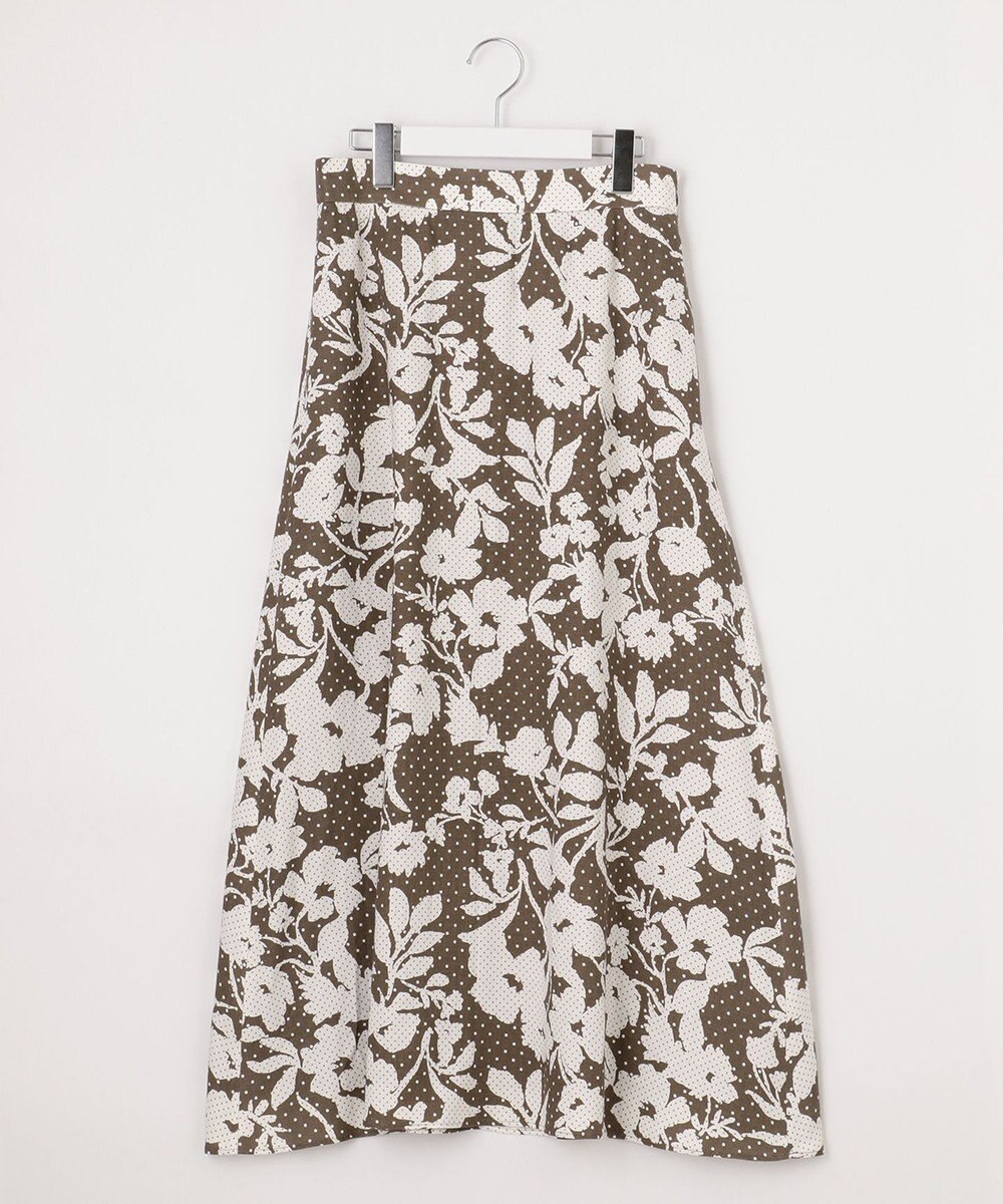 自由区 【XSサイズ~/洗える】モノトーンドットフレア スカート 