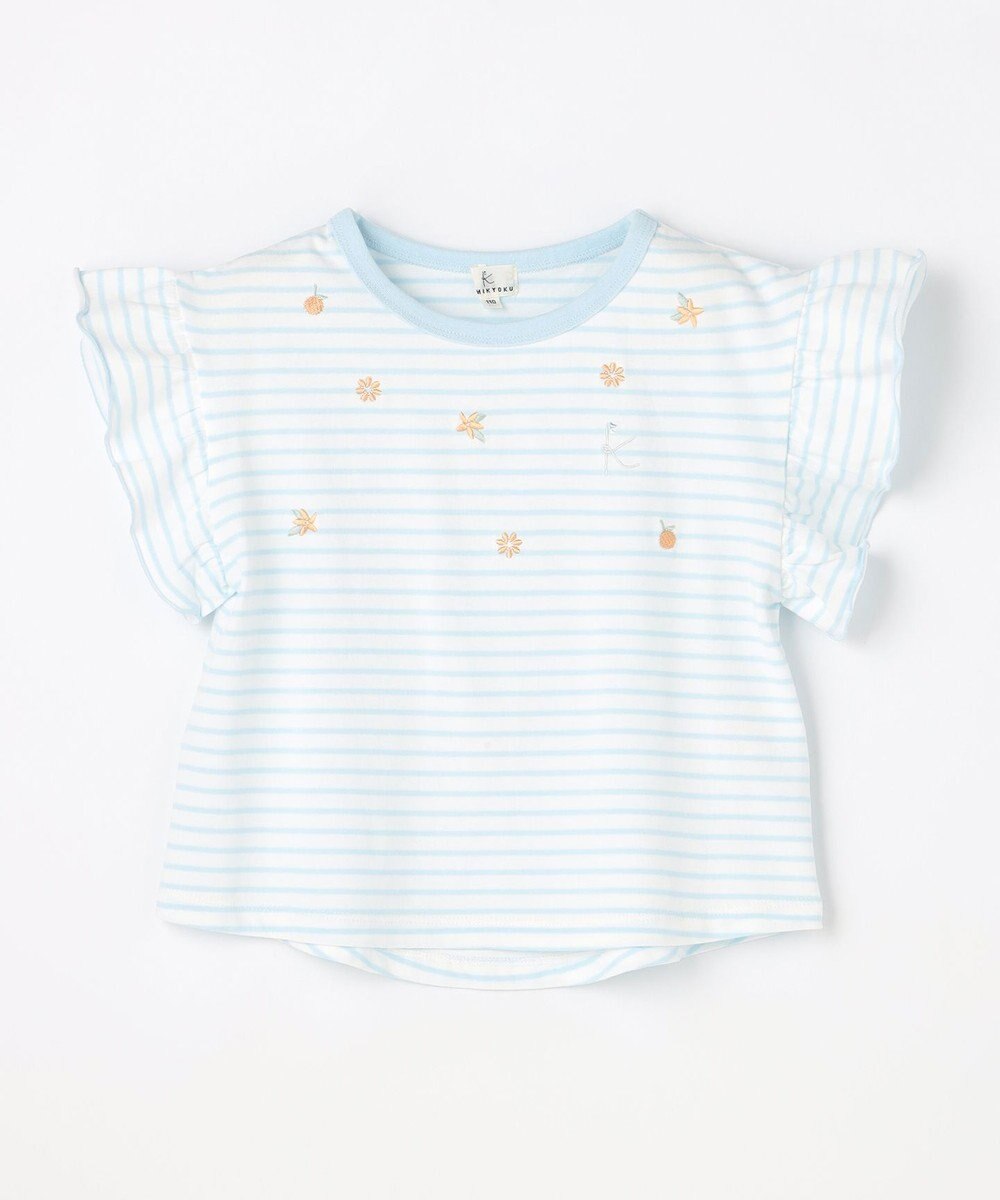 組曲 KIDS 【110-140㎝】 フルーティーボーダーTシャツ 