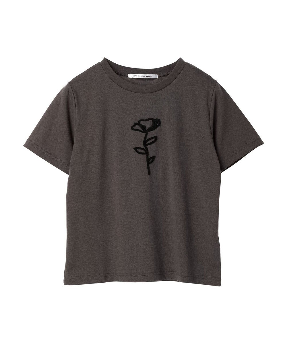 Green Parks ・ＲＡＹ　ＣＡＳＳＩＮ　フラワーサガラ刺繍Ｔシャツ 
