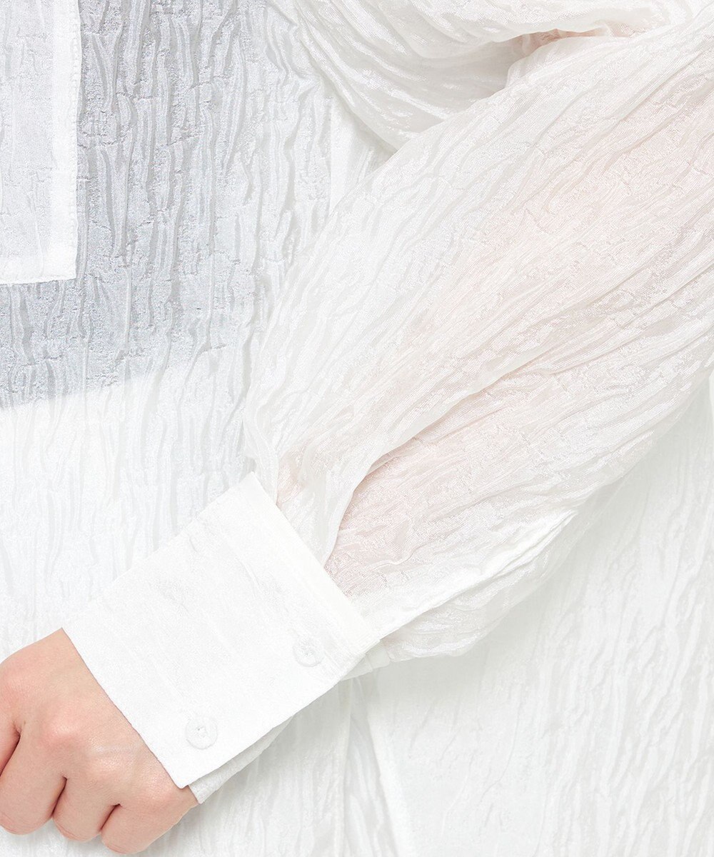 uncrave 【佐藤晴美さん着用】シアー ジャガード シャツ 